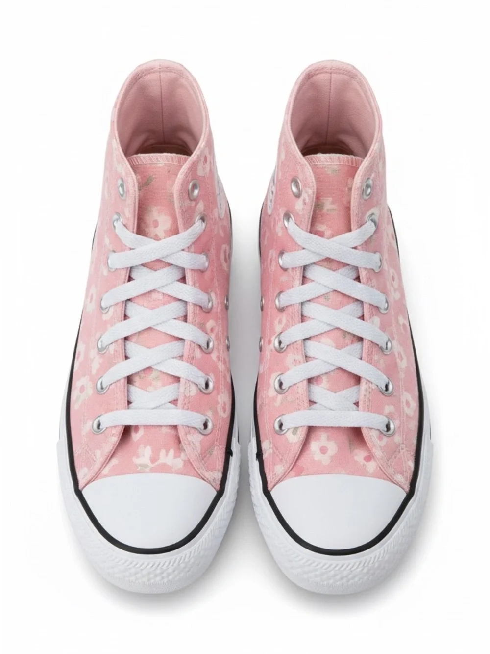 Converse Chuck Taylor All Star High Top Sneakers Pink Floral Girls Size 3